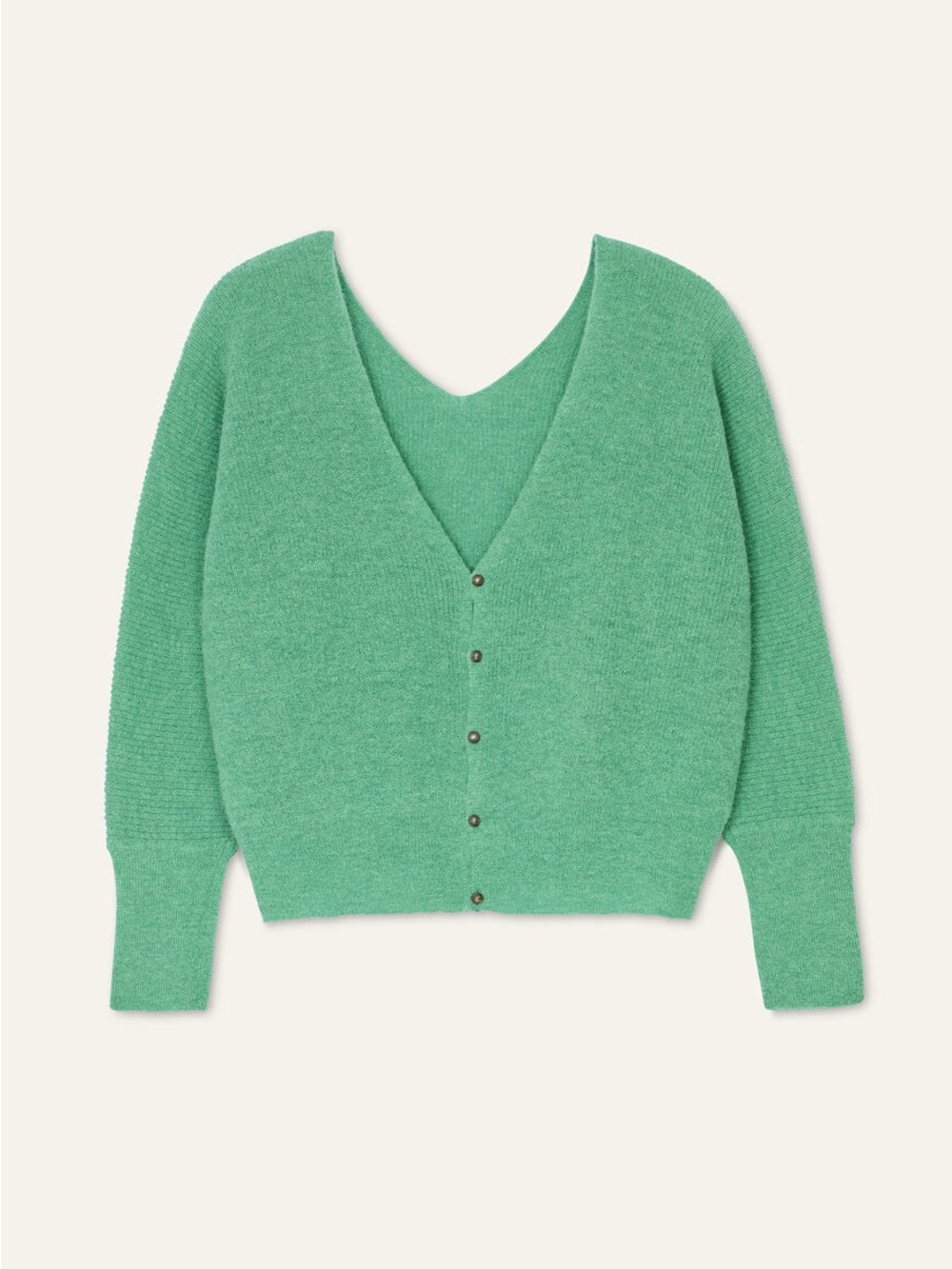 Ba&sh Soft V-Neck Button Reversible Cardigan Sweater Jumper Size 2